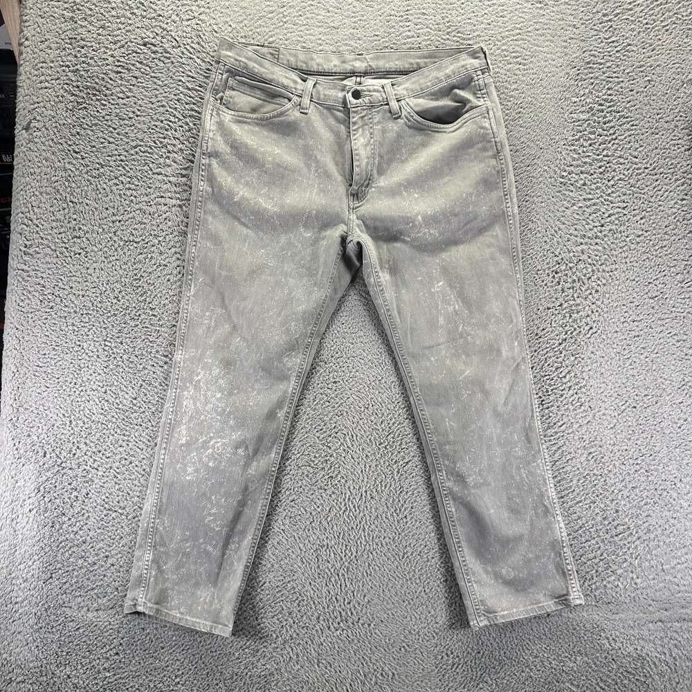 Levi's 541 Jeans Mens 36x28 Gray Cotton Denim Straight Leg Streetwear Stretch